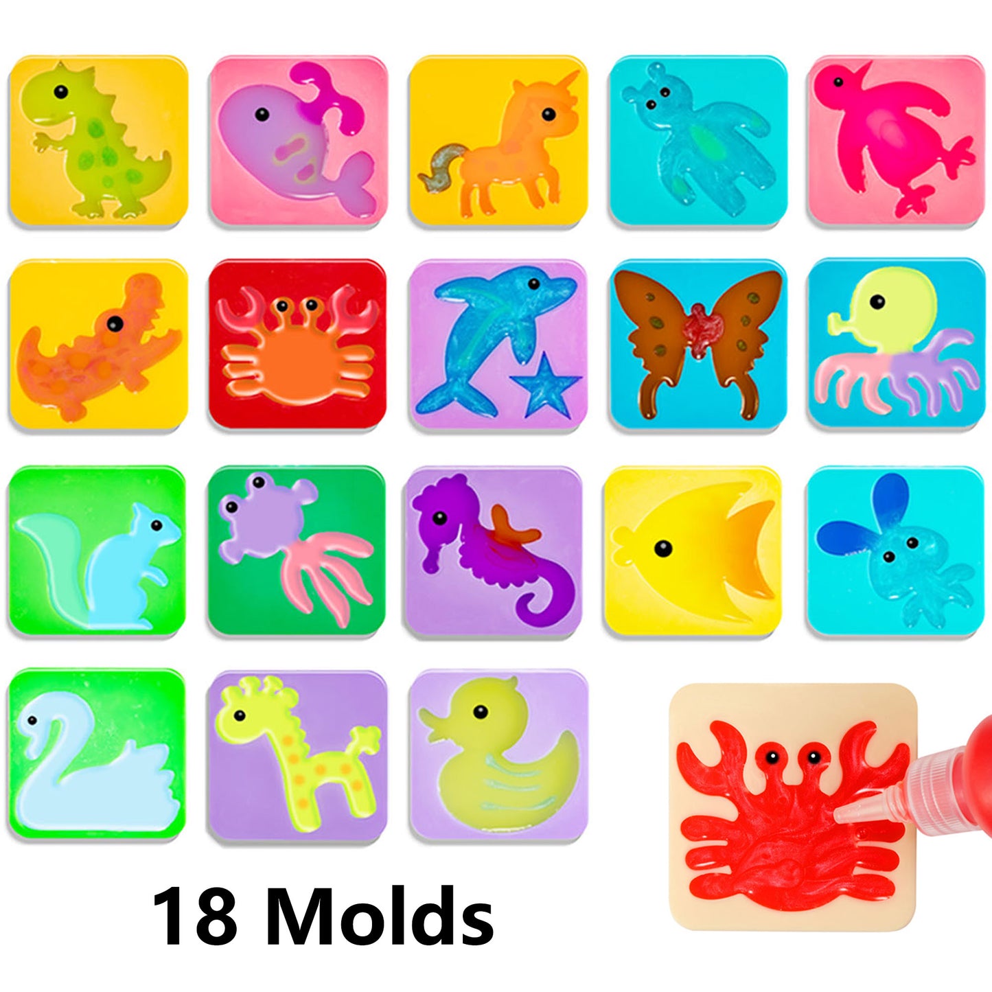 Kidisego 12 Bottle Magic Water Elf Toy Kit-18 Molds