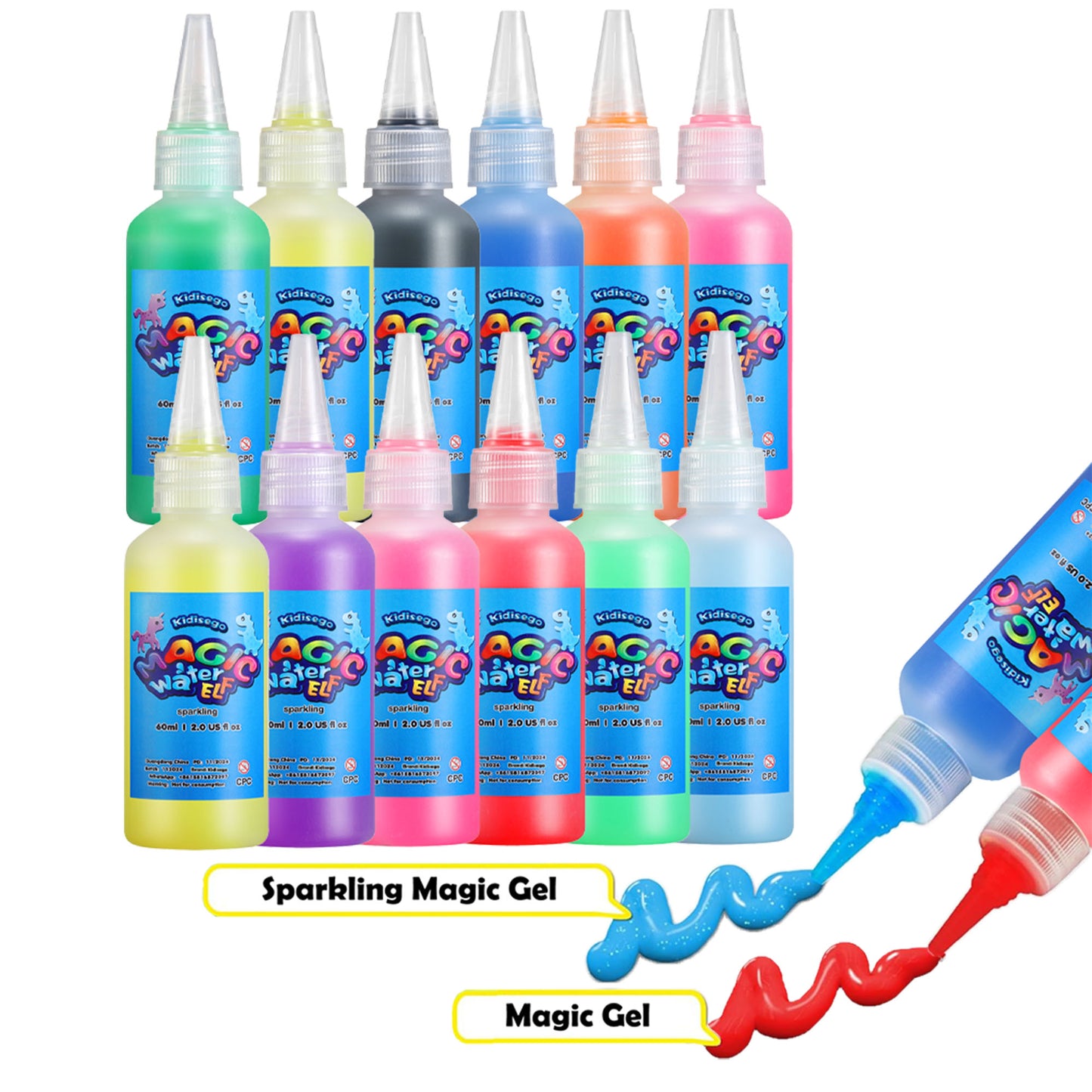 Kidisego 12 Bottle Magic Water Elf Toy Kit-18 Molds