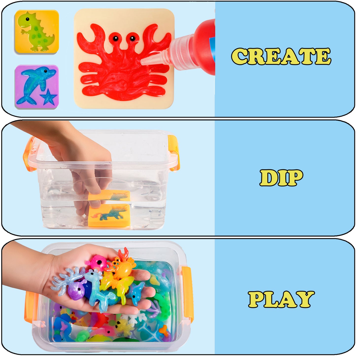 Kidisego 12 Bottle Magic Water Elf Toy Kit-18 Molds