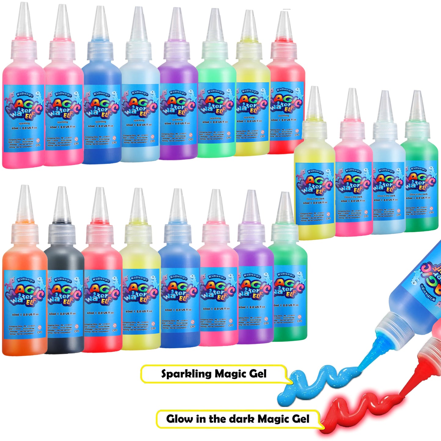 Kidisego 20 Bottle Magic Water Elf Toy Kit-24 Molds