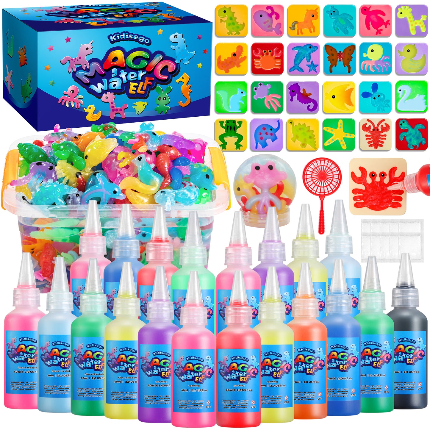 Kidisego 20 Bottle Magic Water Elf Toy Kit-24 Molds